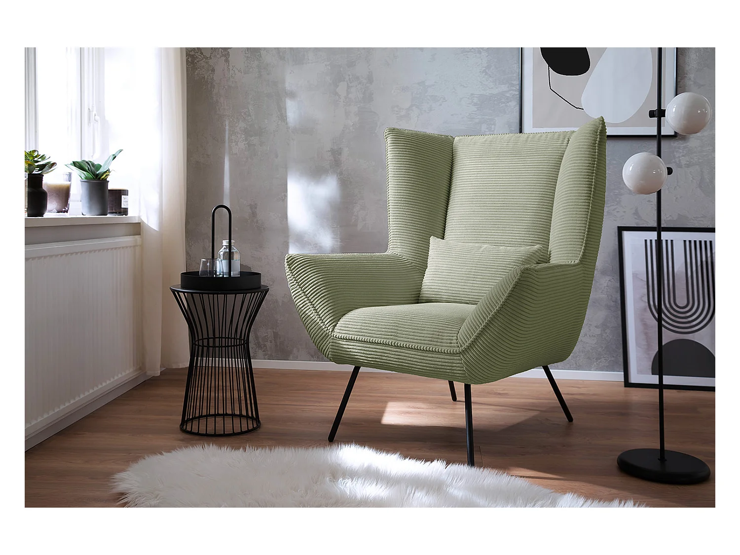 Fauteuil - Vert Velours côtelé - IVA