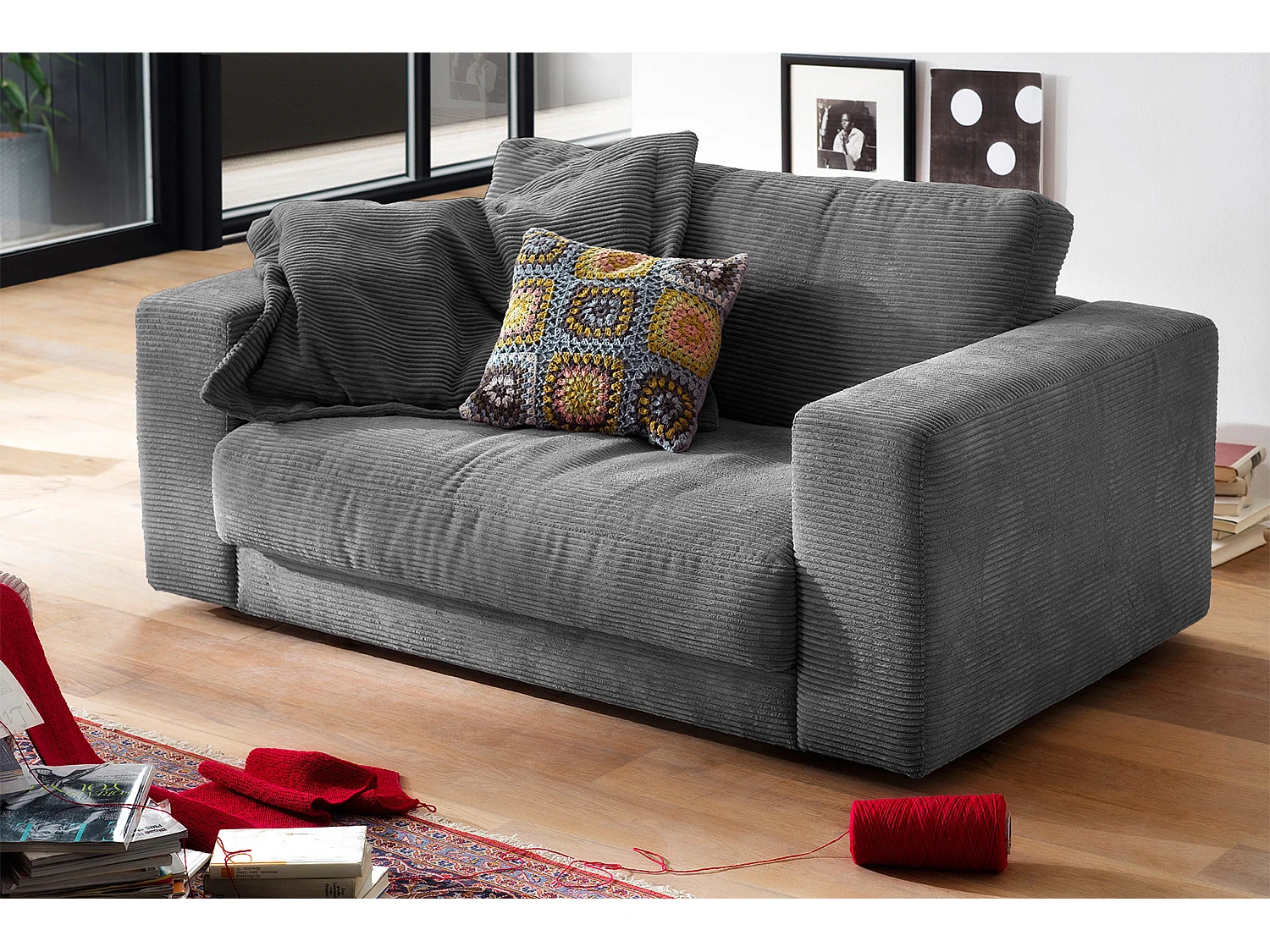 Relax fauteuil - Grijs Koord - MADELINE