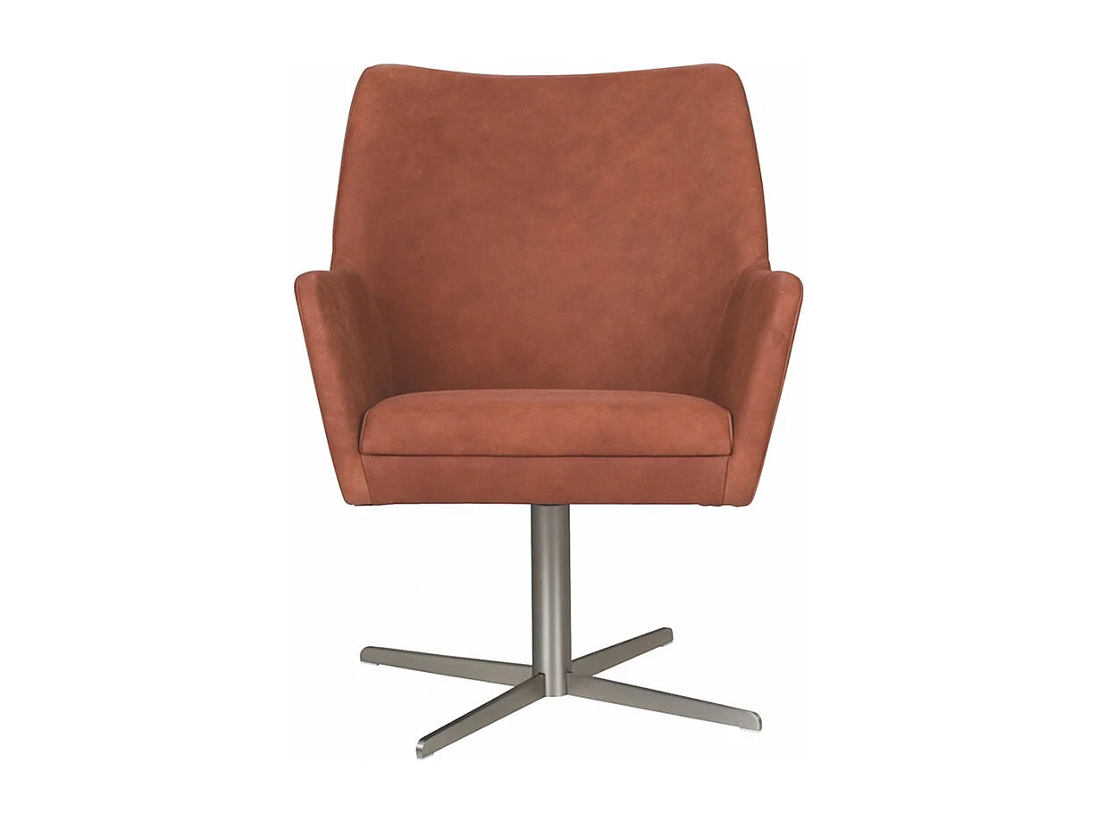 Drehsessel - Braun Leder - JELIA