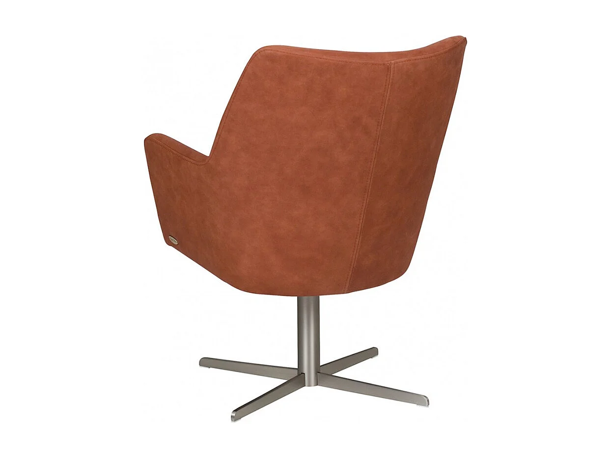Drehsessel - Braun Leder - JELIA