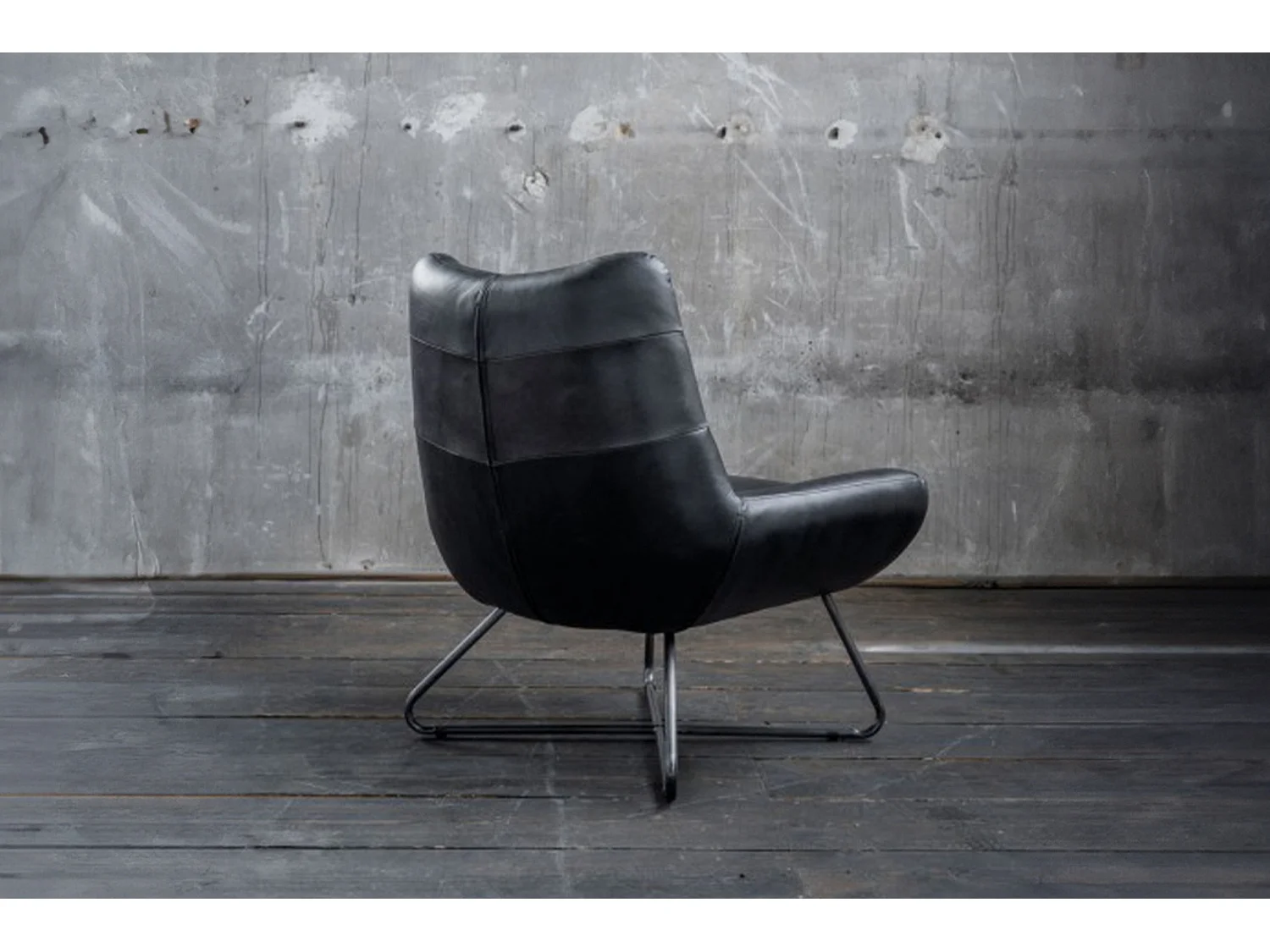 Fauteuil simple - Noir cuir - SNOOZE