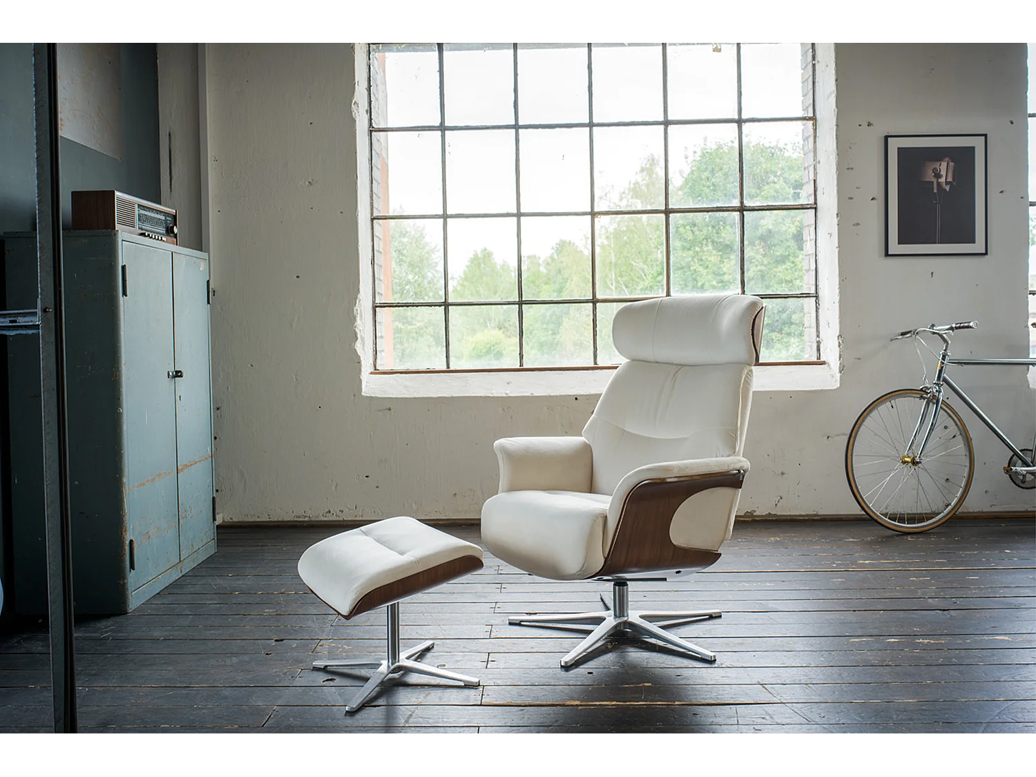 Relaxsessel - Cremeweiß Velvet - TOSAR