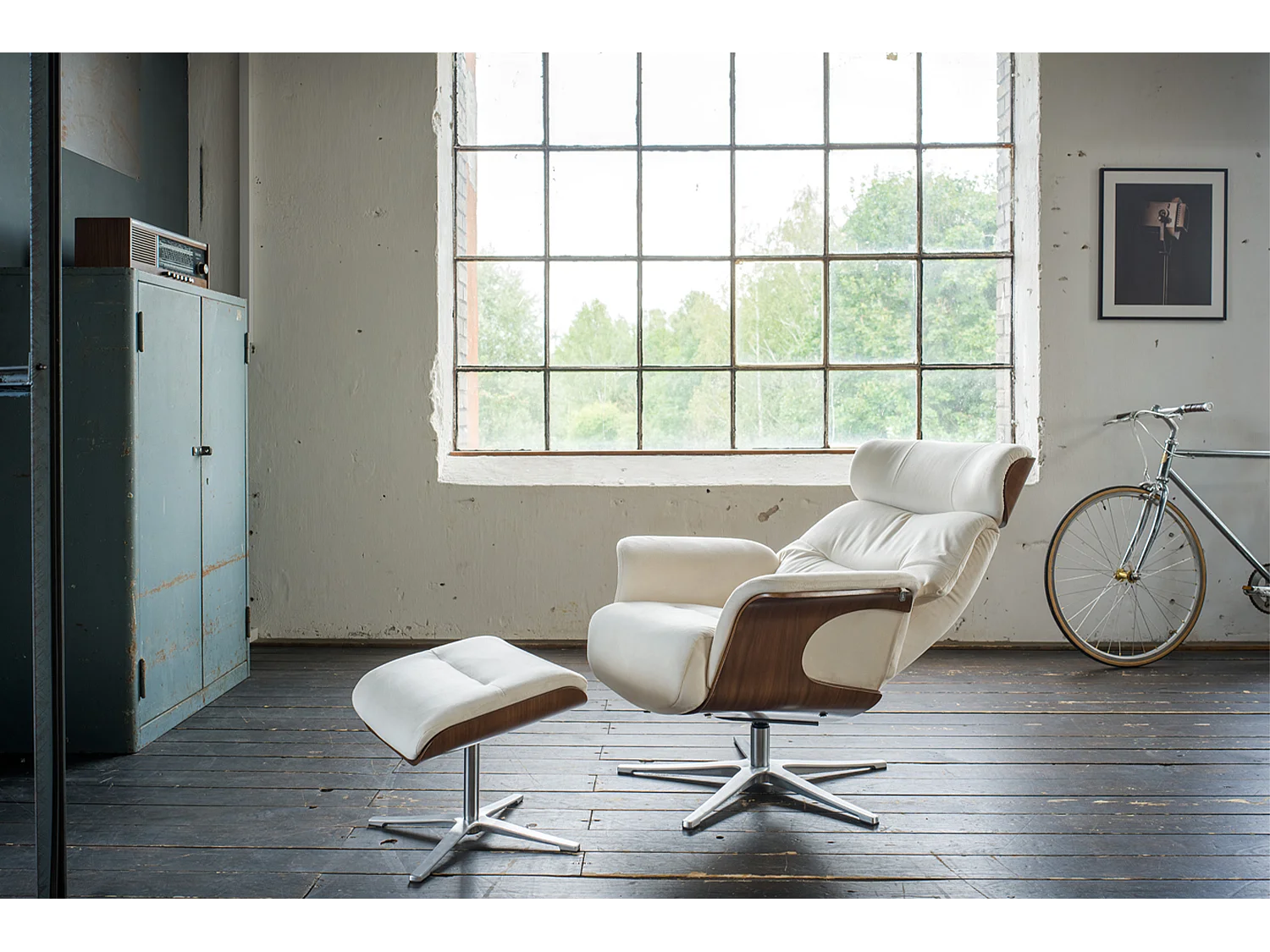 Relaxsessel - Cremeweiß Velvet - TOSAR