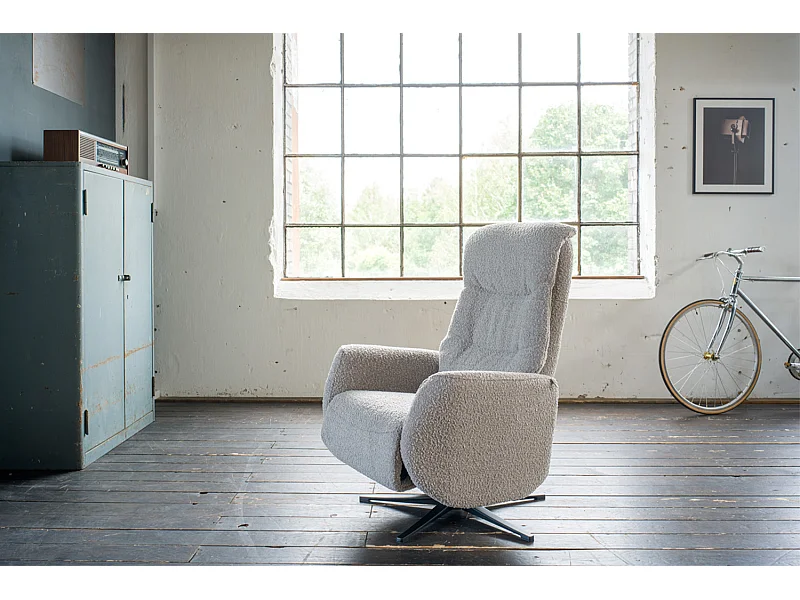 Fauteuil - taupe tissu tissé - SARI