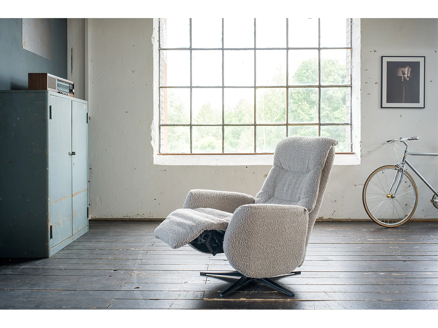 Fauteuil - taupe tissu tissé - SARI