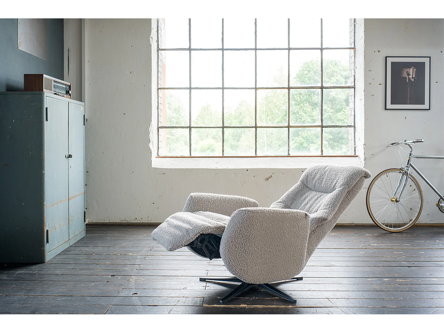 Fauteuil - taupe tissu tissé - SARI