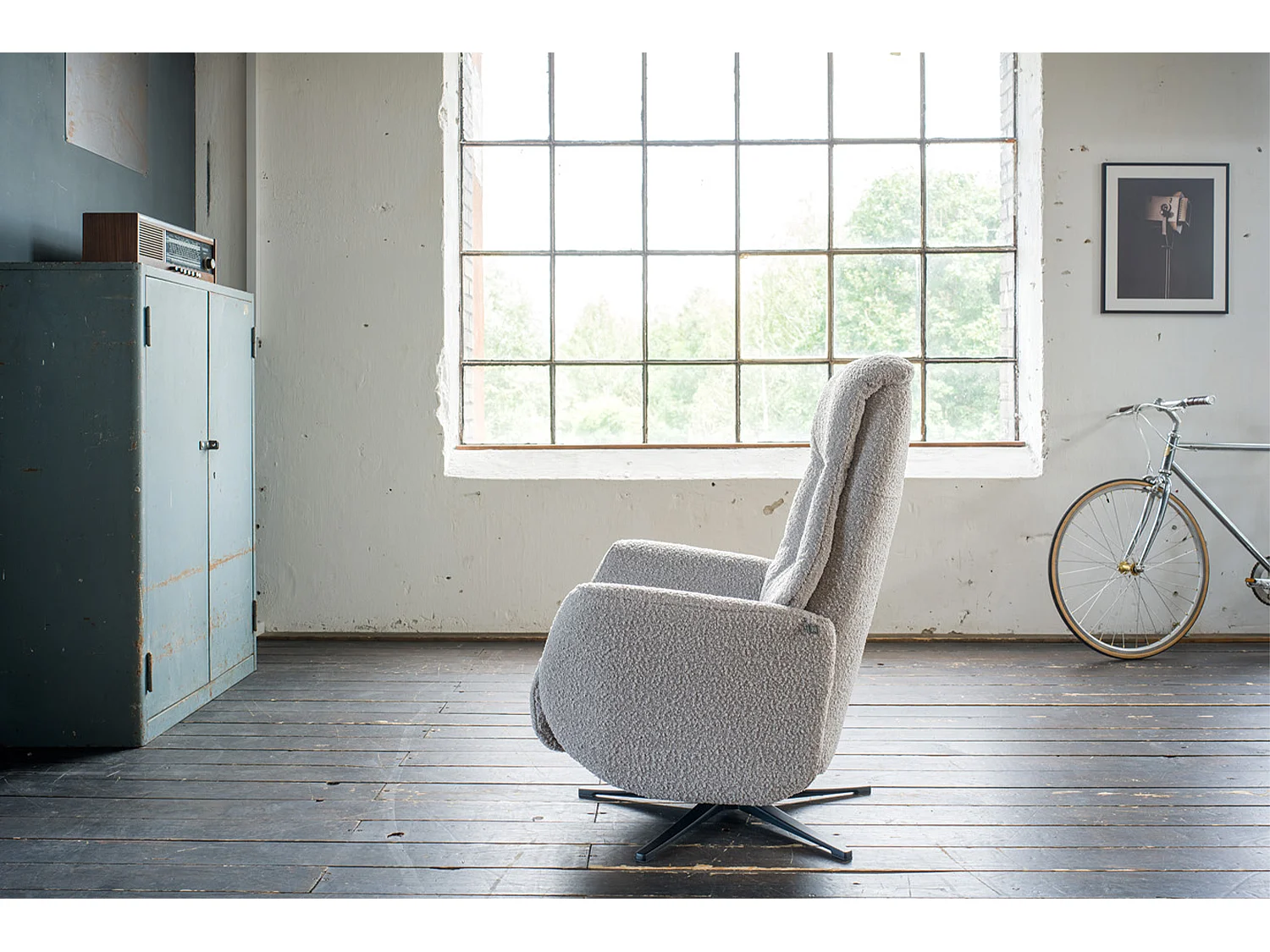 Fauteuil - taupe tissu tissé - SARI