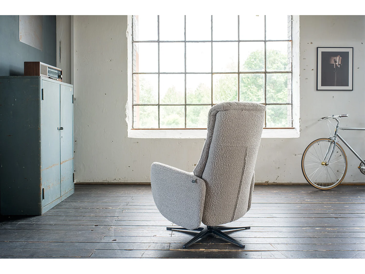 Fauteuil - taupe tissu tissé - SARI