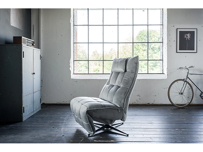 Relaxsessel - Steingrau Velvet - MIKO