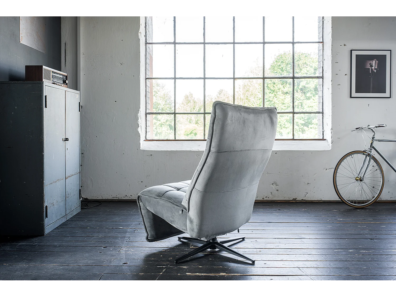 Sillón - gris piedra terciopelo - MIKO