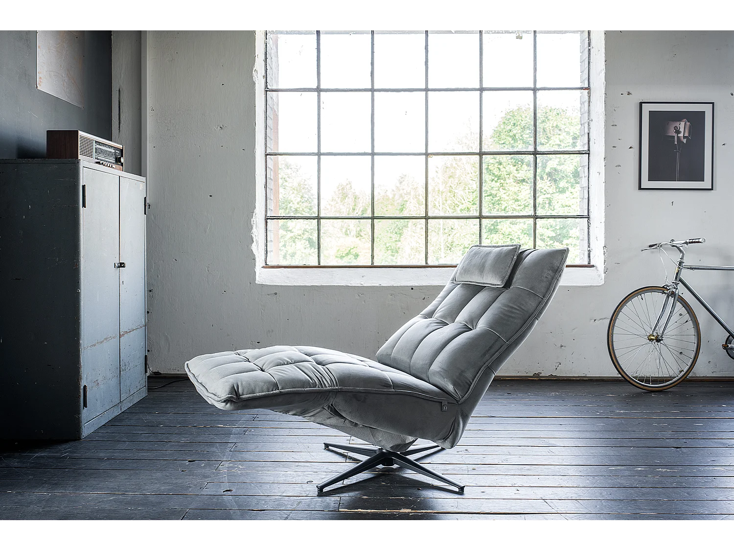 Sillón - gris piedra terciopelo - MIKO