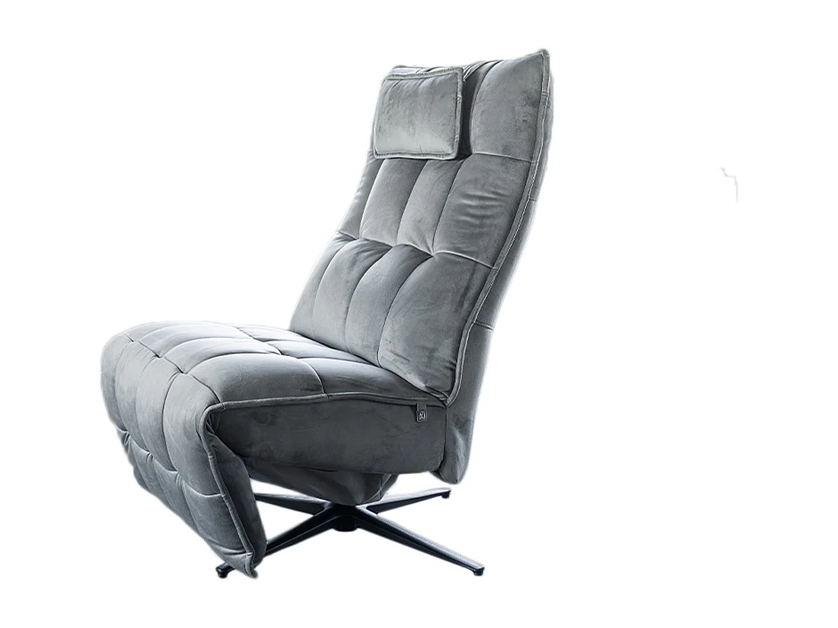 Poltrona relax - grigio pietra velluto - MIKO