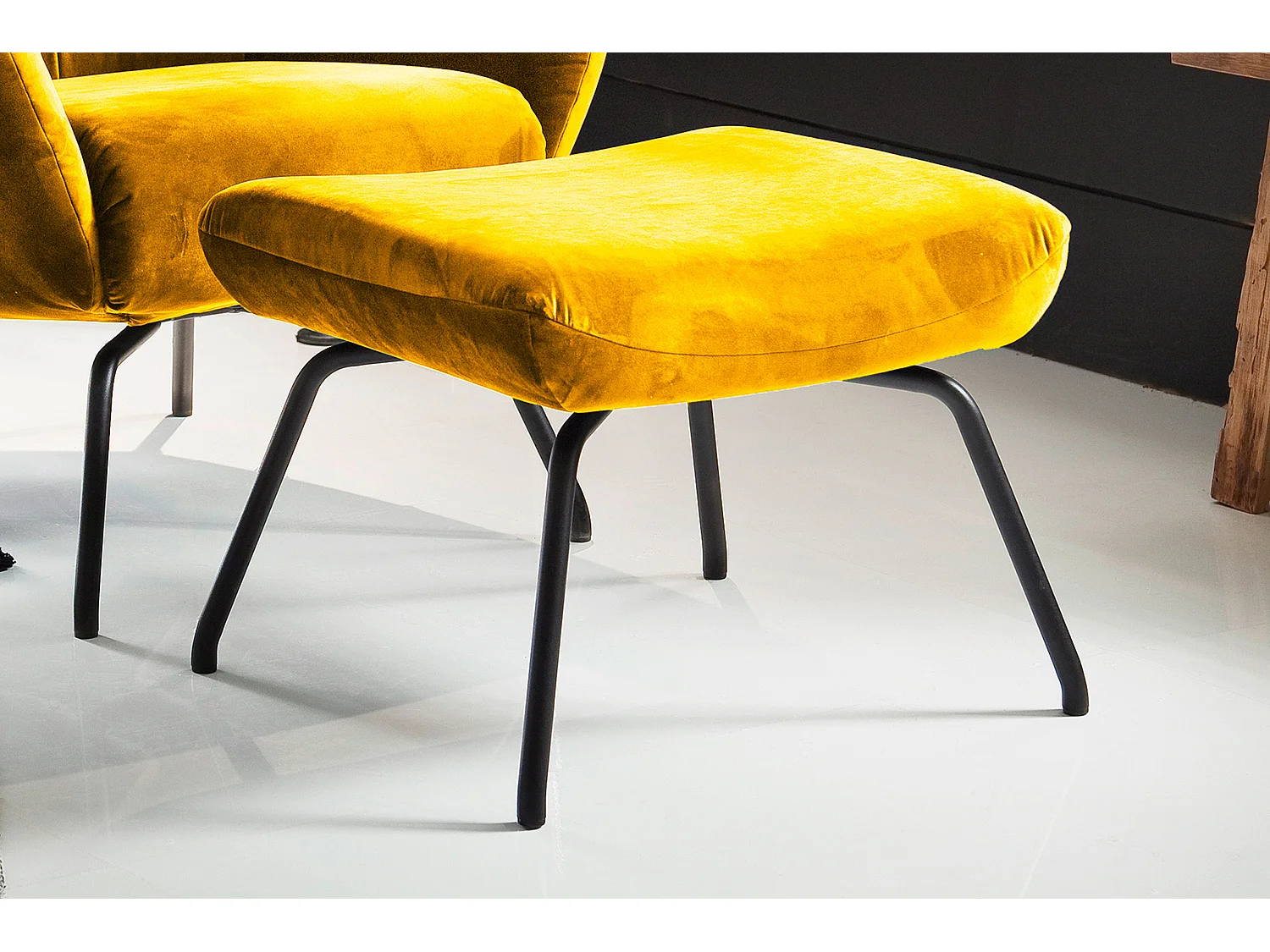Sillón - amarillo terciopelo - LOTTE