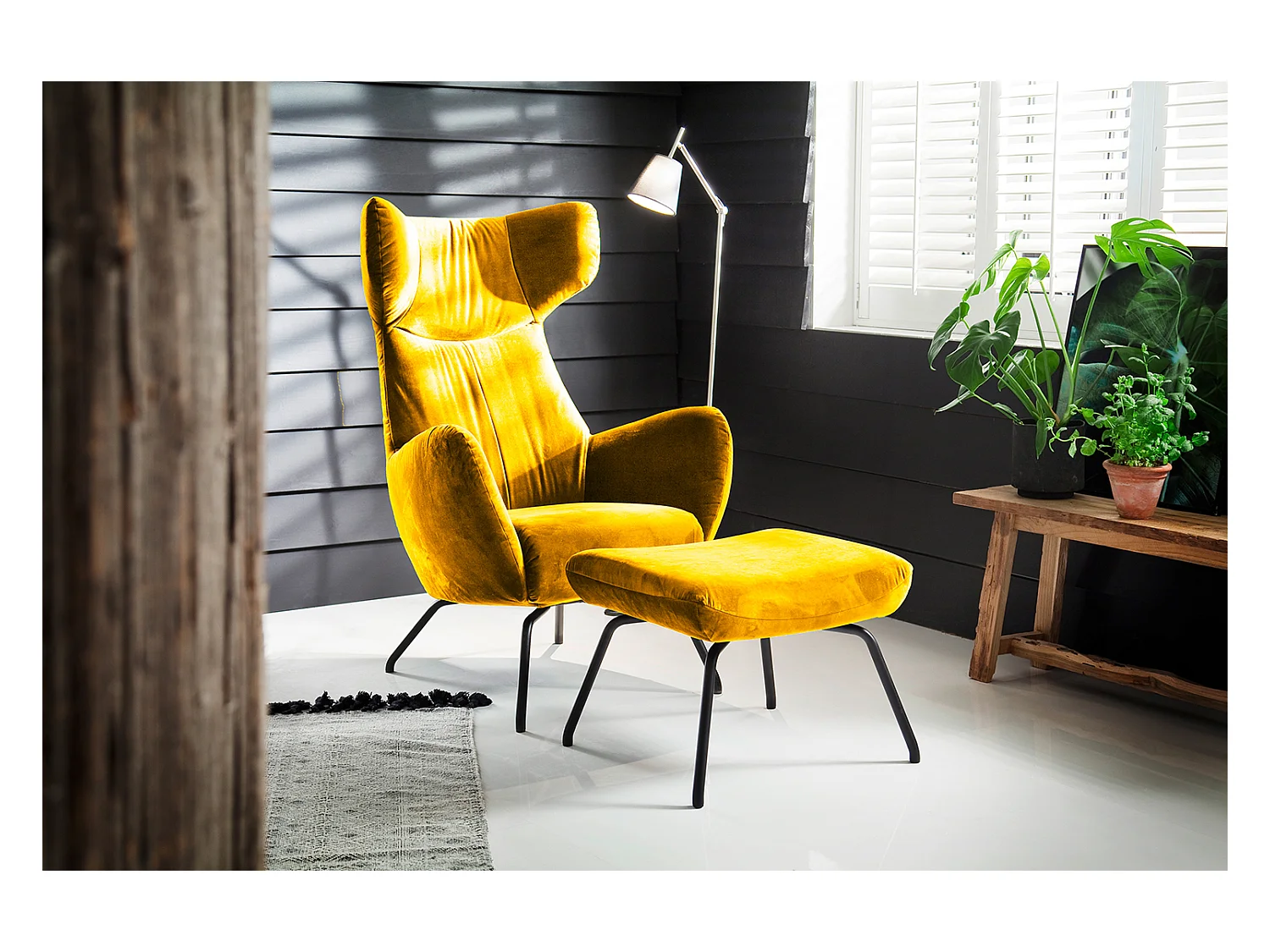 Sessel - Gelb Velvet - LOTTE
