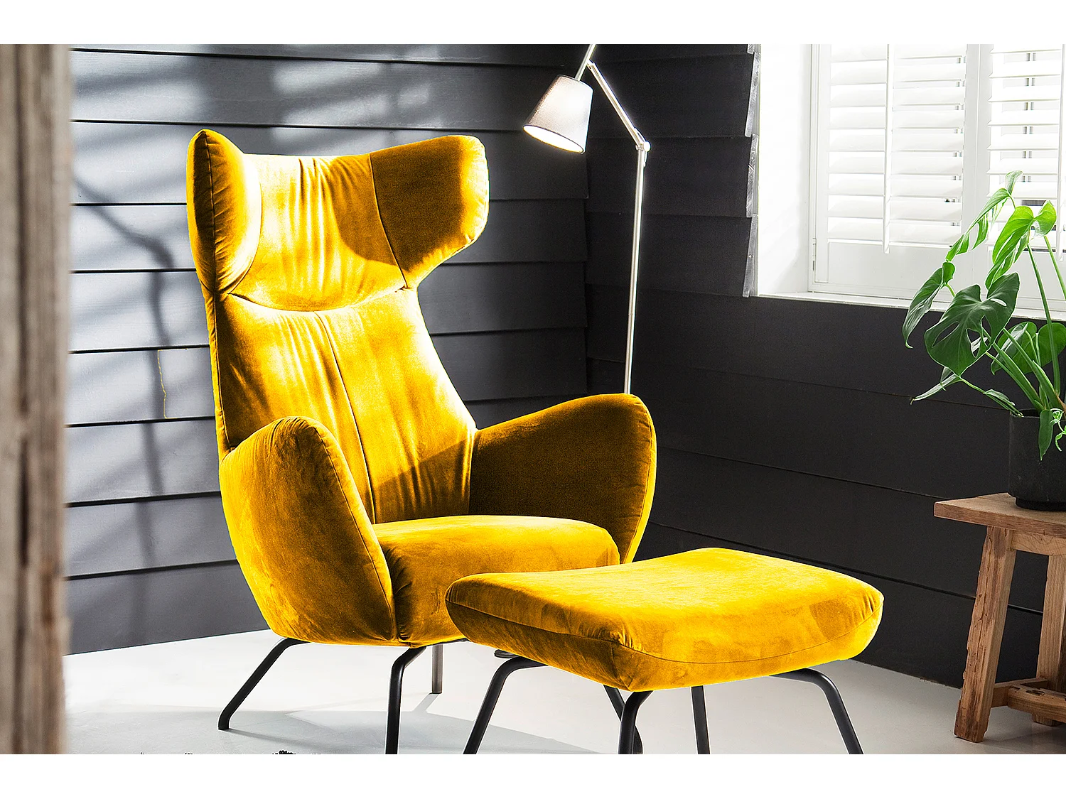 Sillones orejeros - amarillo terciopelo - LOTTE