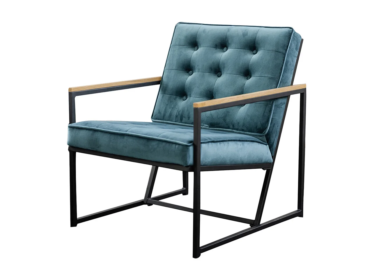 Fauteuil - Bleu Velours - ARLY