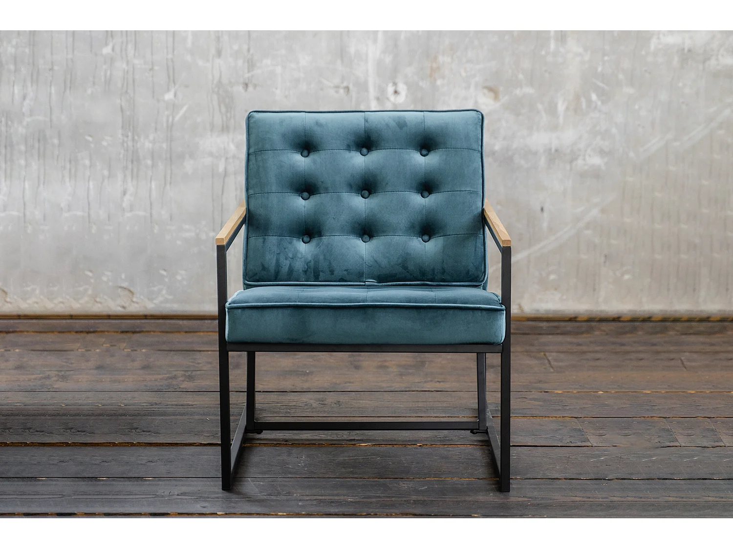 Fauteuil - Bleu Velours - ARLY