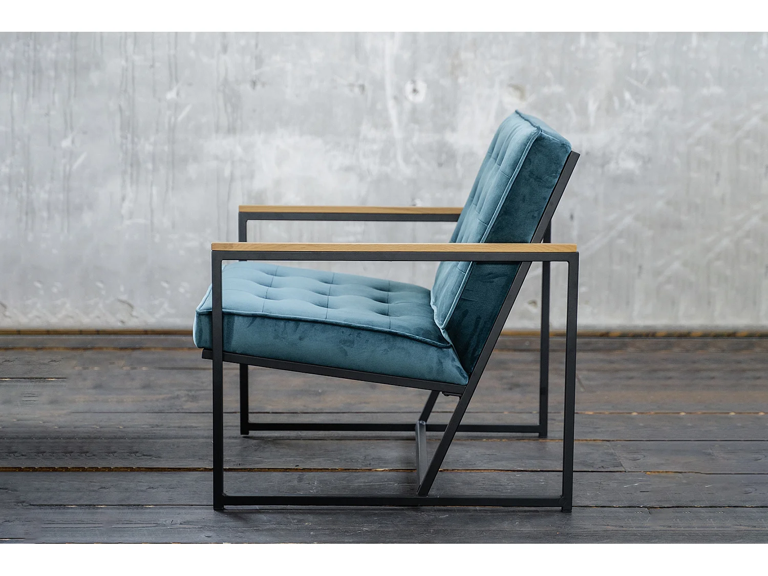 Fauteuil - Bleu Velours - ARLY