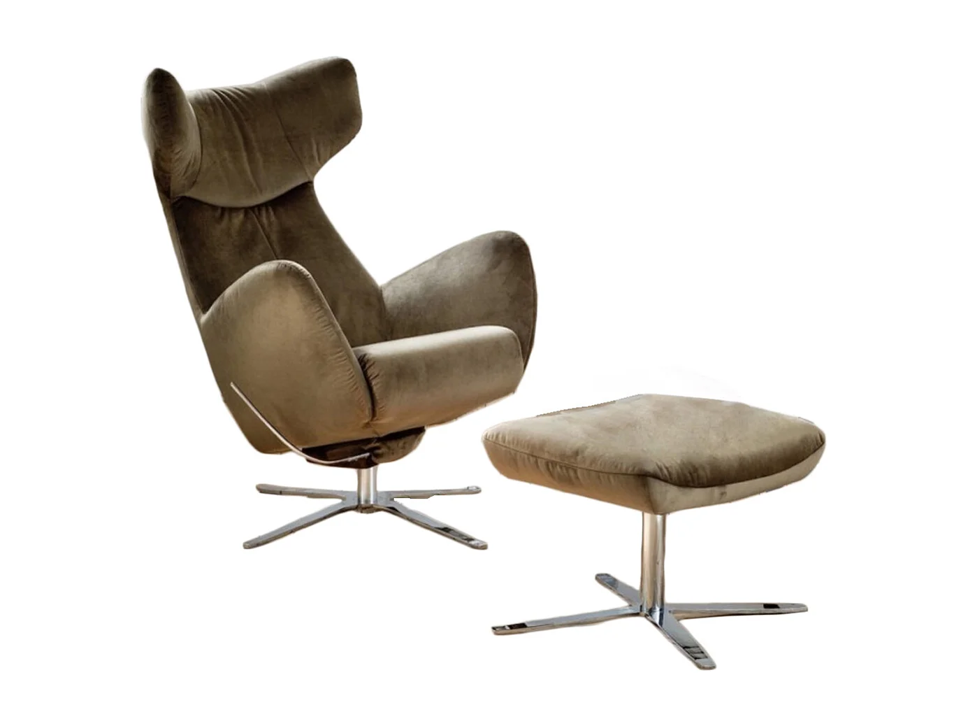 Draaibare fauteuil - Groen Fluweel - RANDY