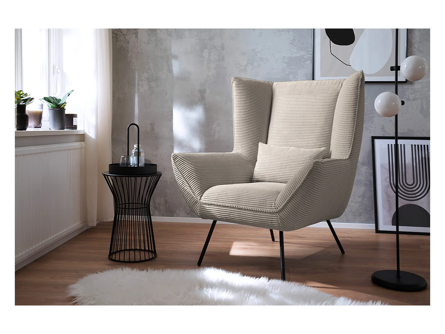 Fauteuil - granit Velours côtelé - IVA