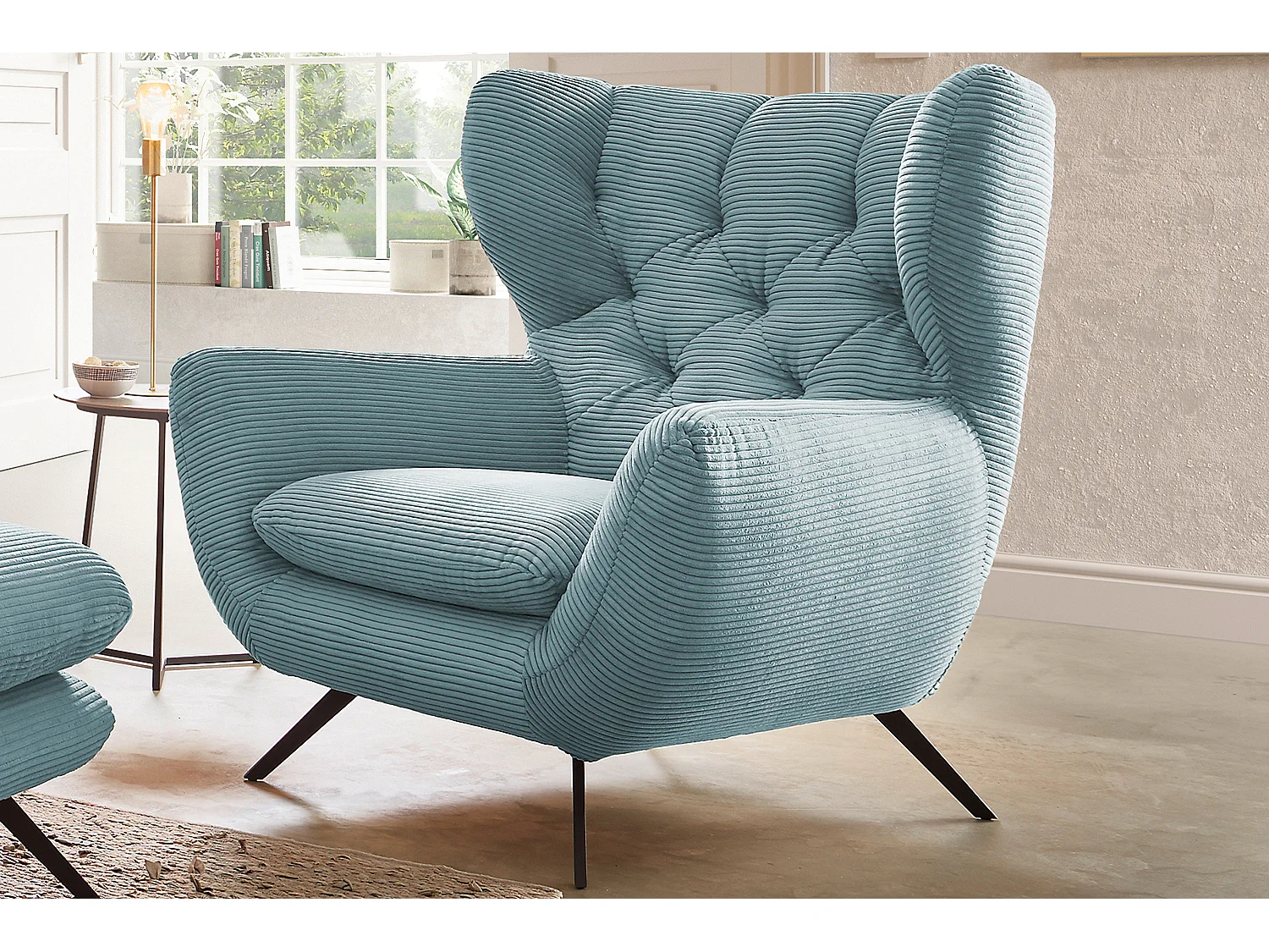 Sessel - Hellblau Cord - CHARME