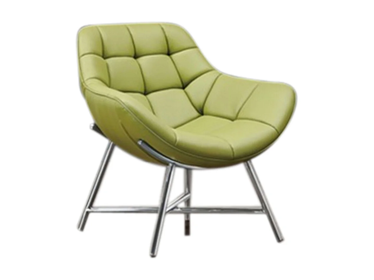 Fauteuil - Vert similicuir - BERIO
