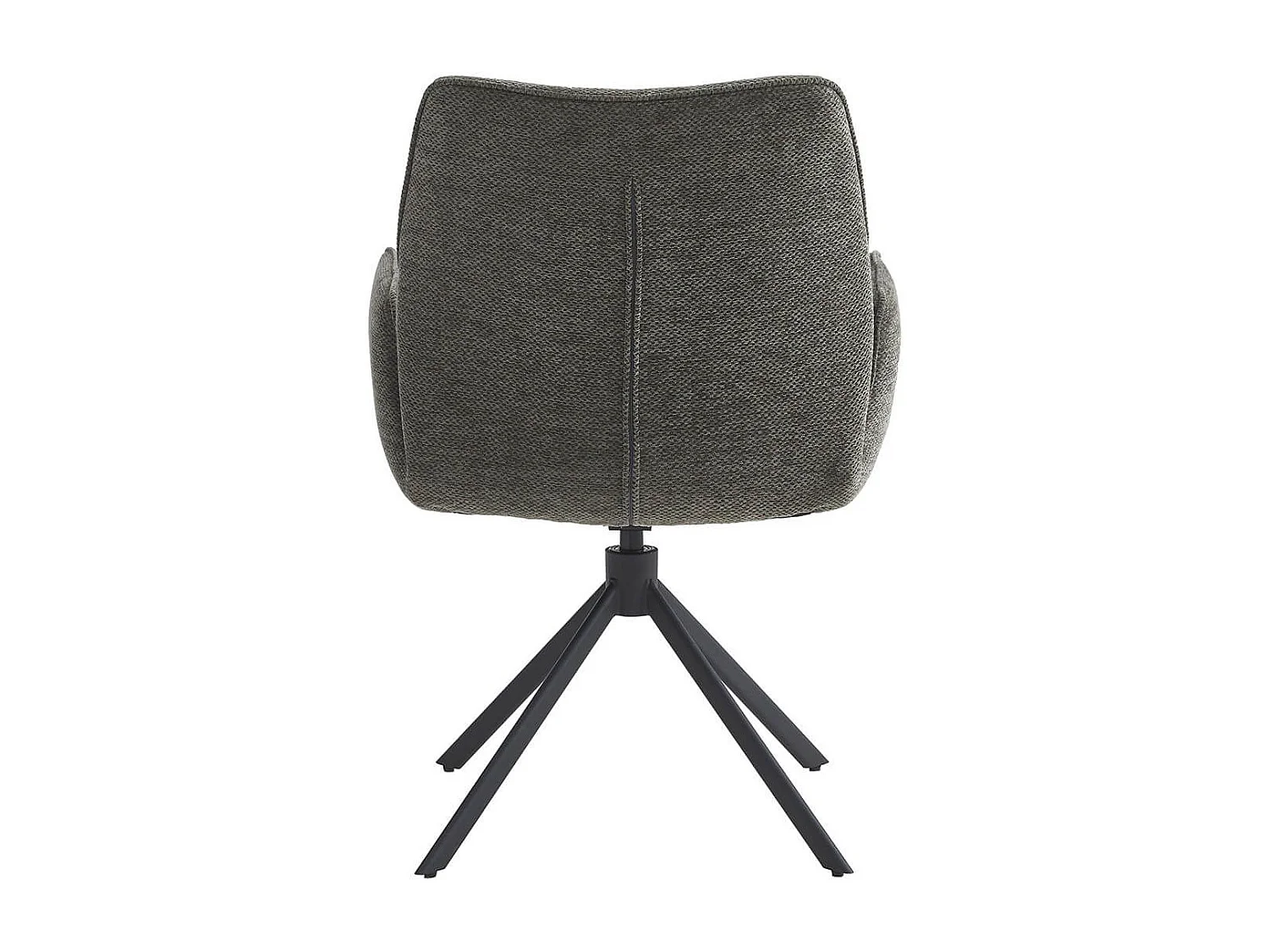 CARLOTTA - Lot de 2 Fauteuils de table Pivotants Tissu Coloris Gris Anthracite