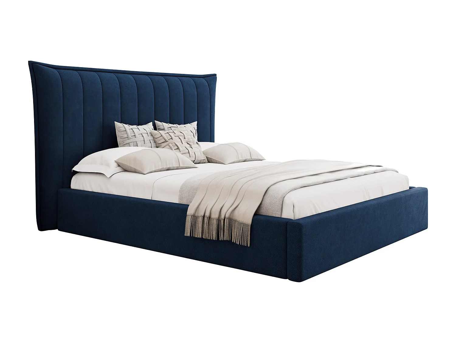 Cama Comfivo 382, Doble, Azul, 180x200, Tapiz, Somieres, 230x224x122cm