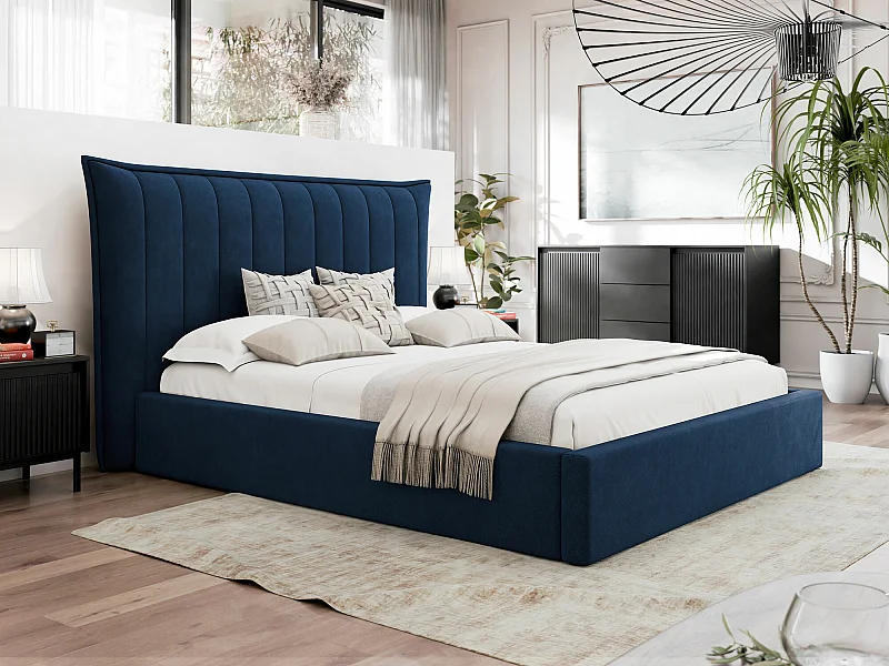 Cama Comfivo 382, Doble, Azul, 180x200, Tapiz, Somieres, 230x224x122cm