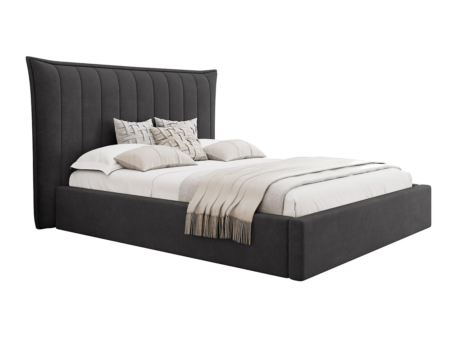 Cama Comfivo Solacium, Doble, Gris oscuro, Tapiz, Somieres, 19x22x12cm