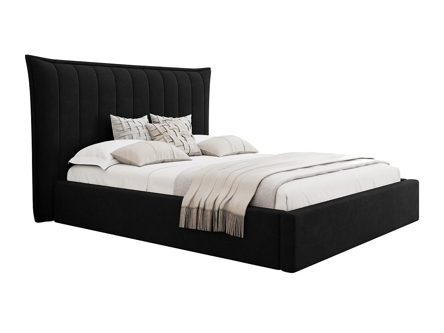 Cama Comfivo Solacium, Doble, Negro, Tapiz, Somieres, 23x22x12cm
