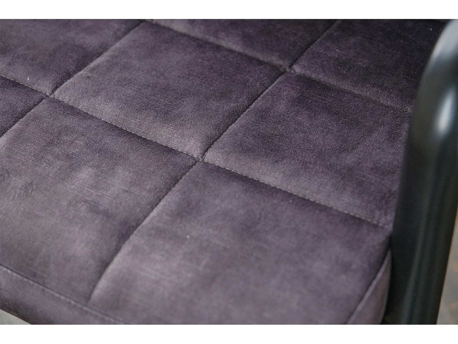 Fauteuil - Gris Velours - 52 x 52 cm - MERLE