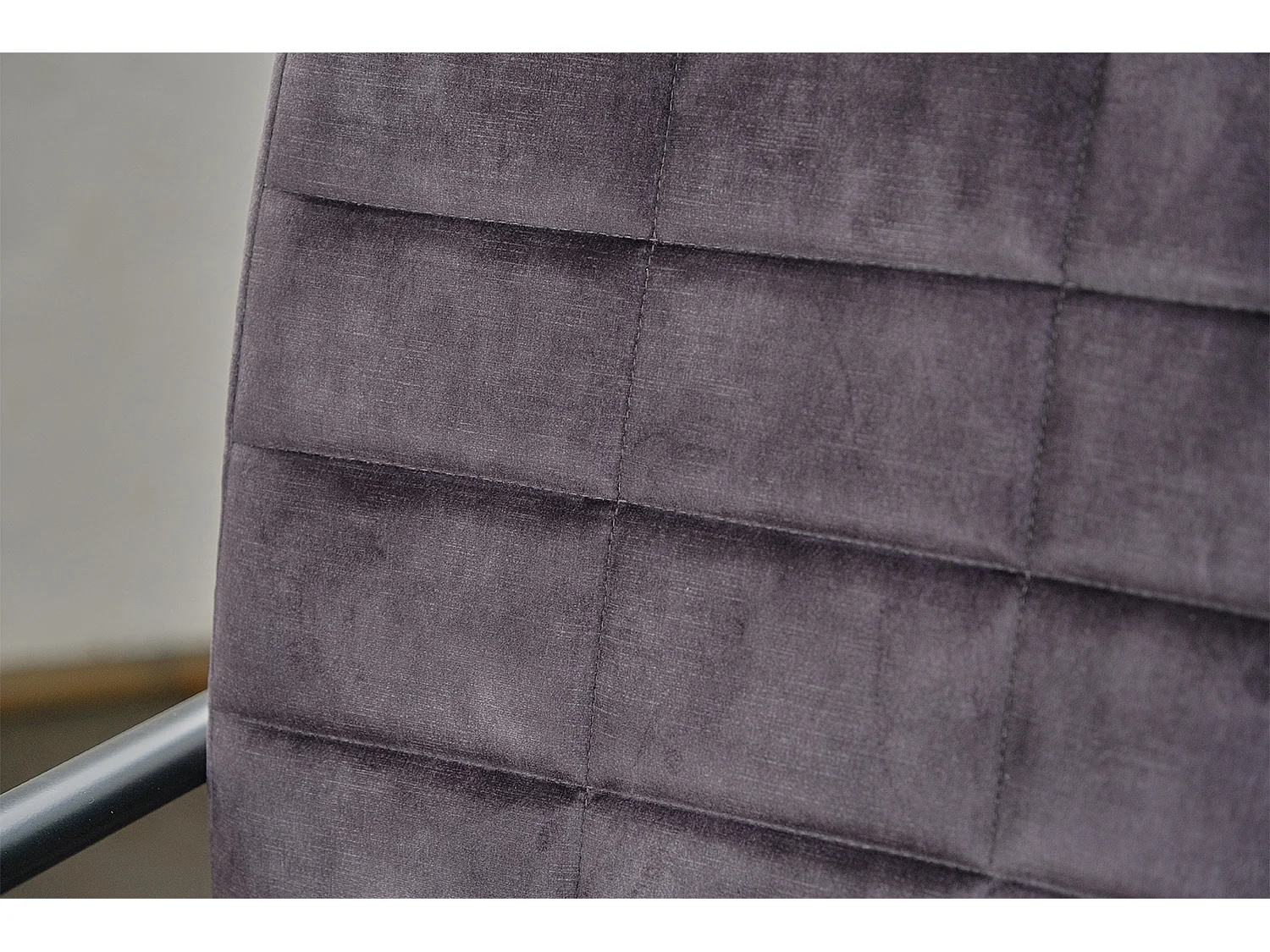 Fauteuil - Gris Velours - 52 x 52 cm - MERLE