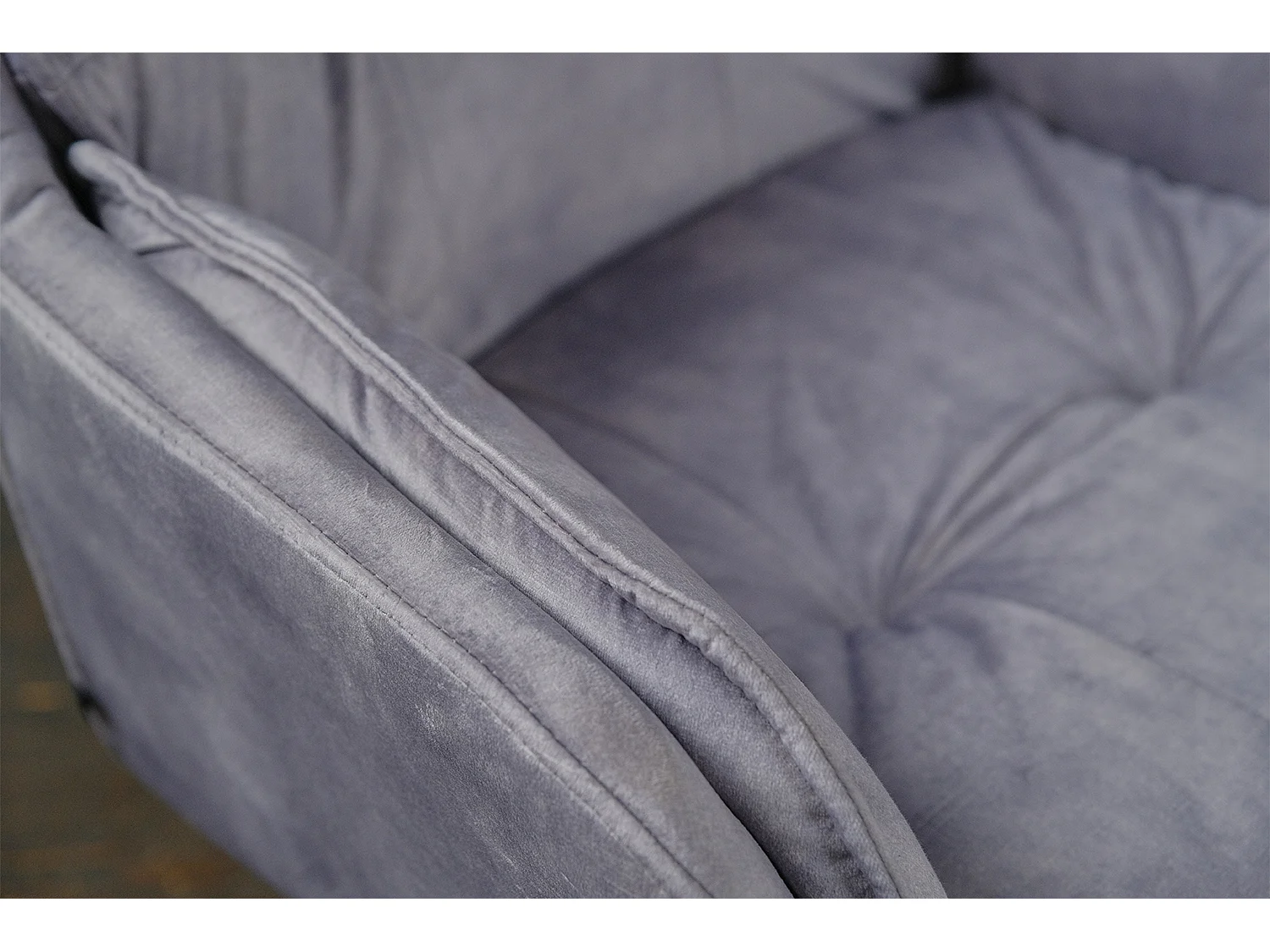 Chaise - Gris Velours - 66 x 63 cm - TERRY