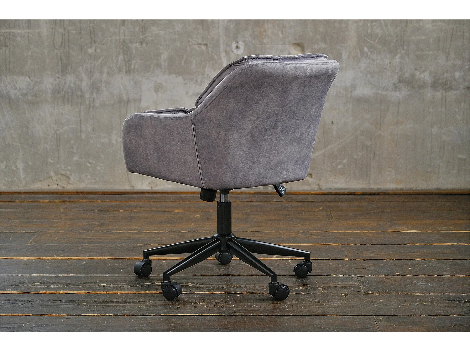 Armlehnenstuhl - Grau Velvet - 66 x 63 cm - TERRY