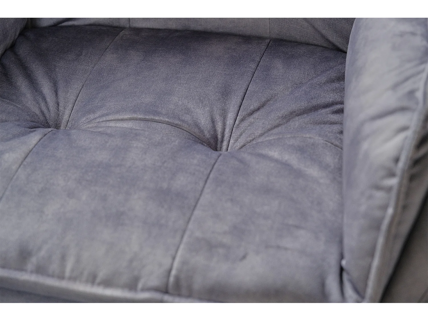 Armlehnenstuhl - Grau Velvet - 66 x 63 cm - TERRY