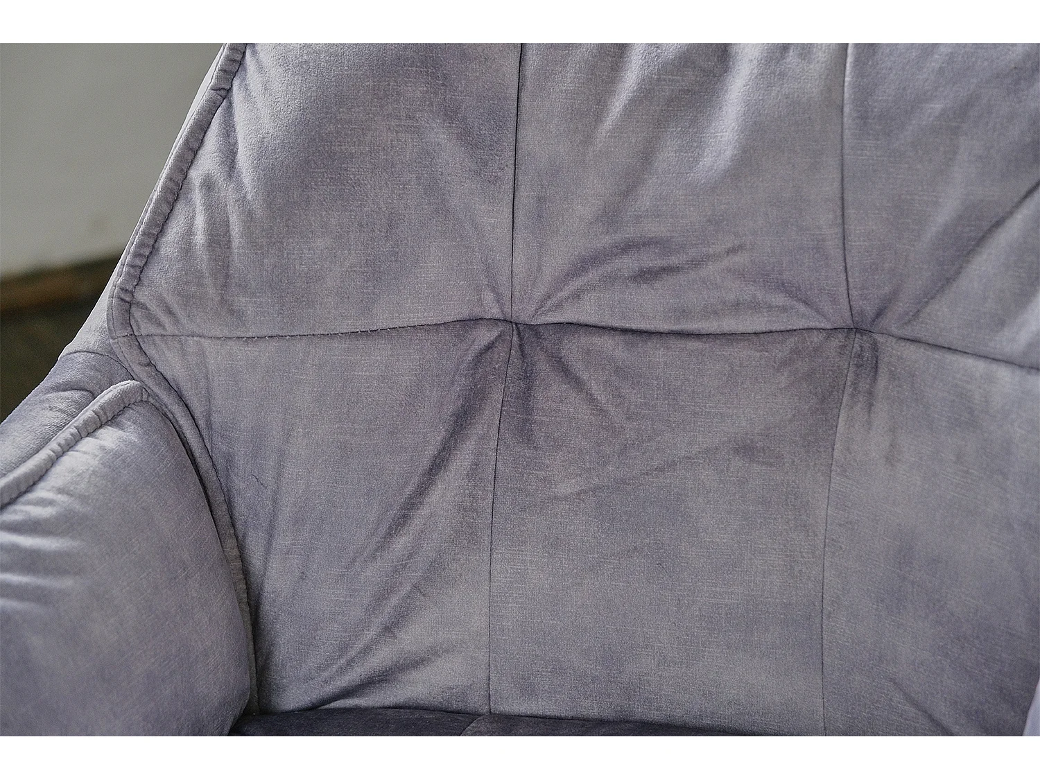 Armlehnenstuhl - Grau Velvet - 66 x 63 cm - TERRY