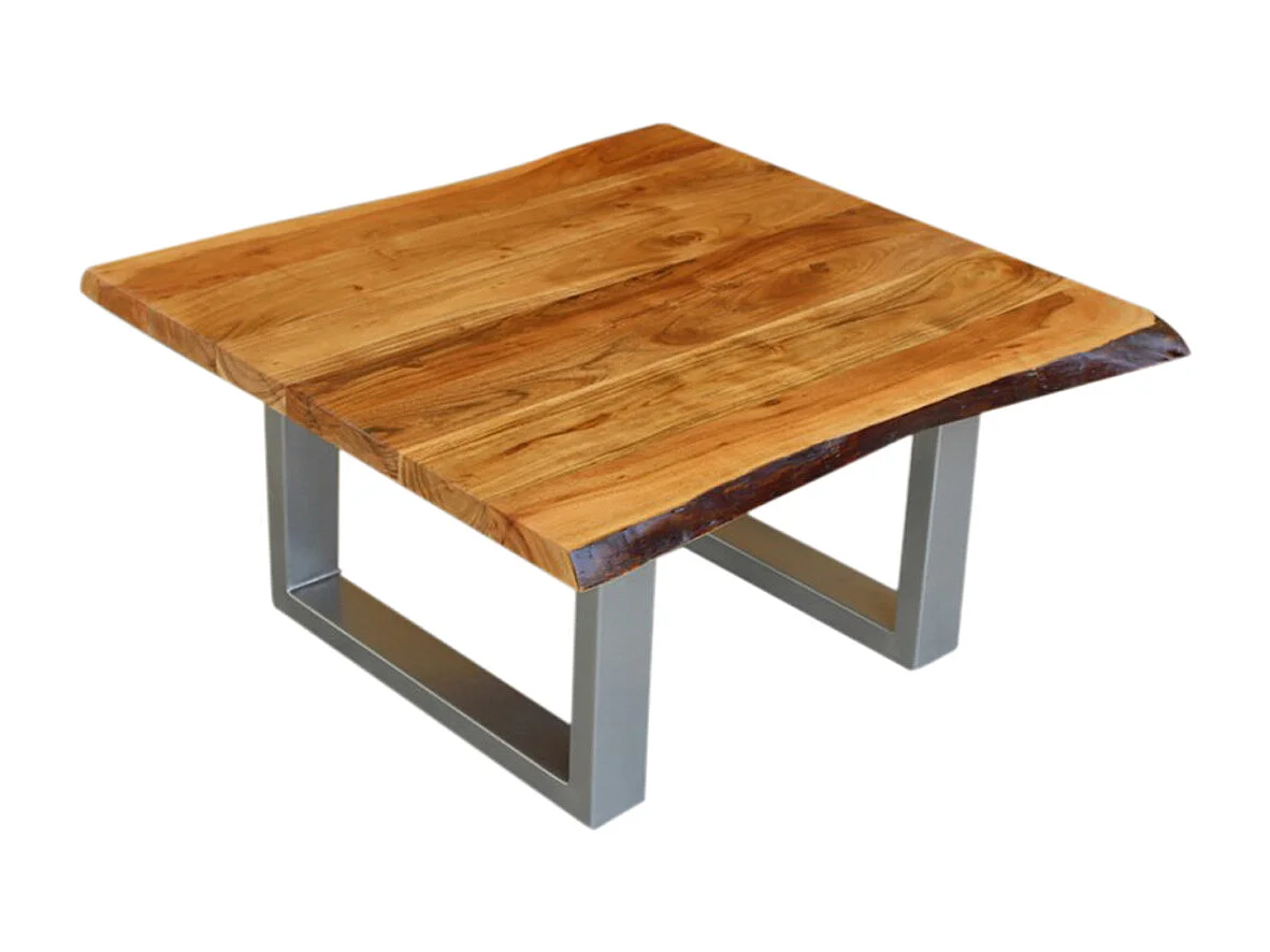 Couchtisch - Holz Akazie - 80 x 80 cm - LORE