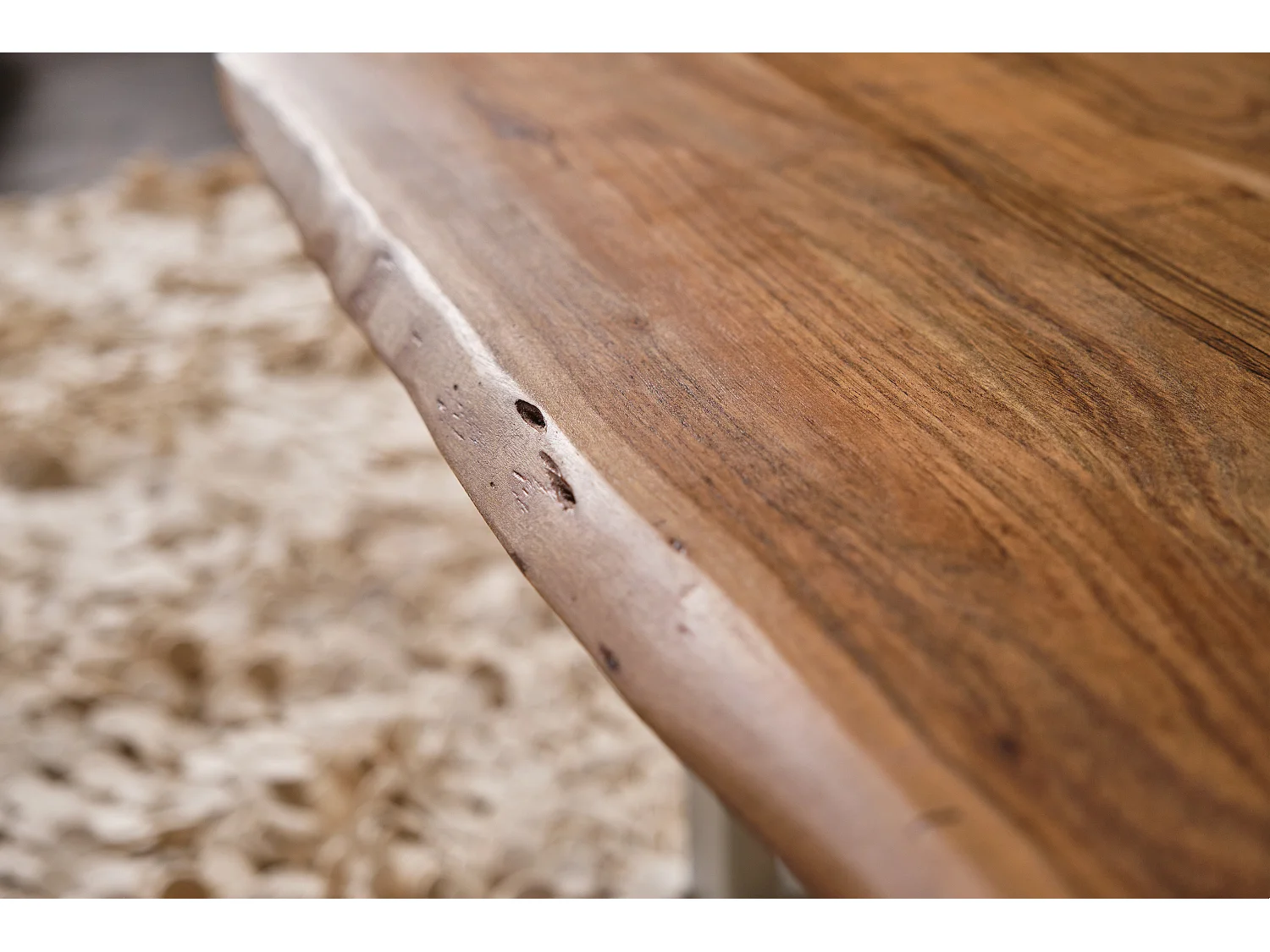 Couchtisch - Holz Akazie - 80 x 80 cm - LORE