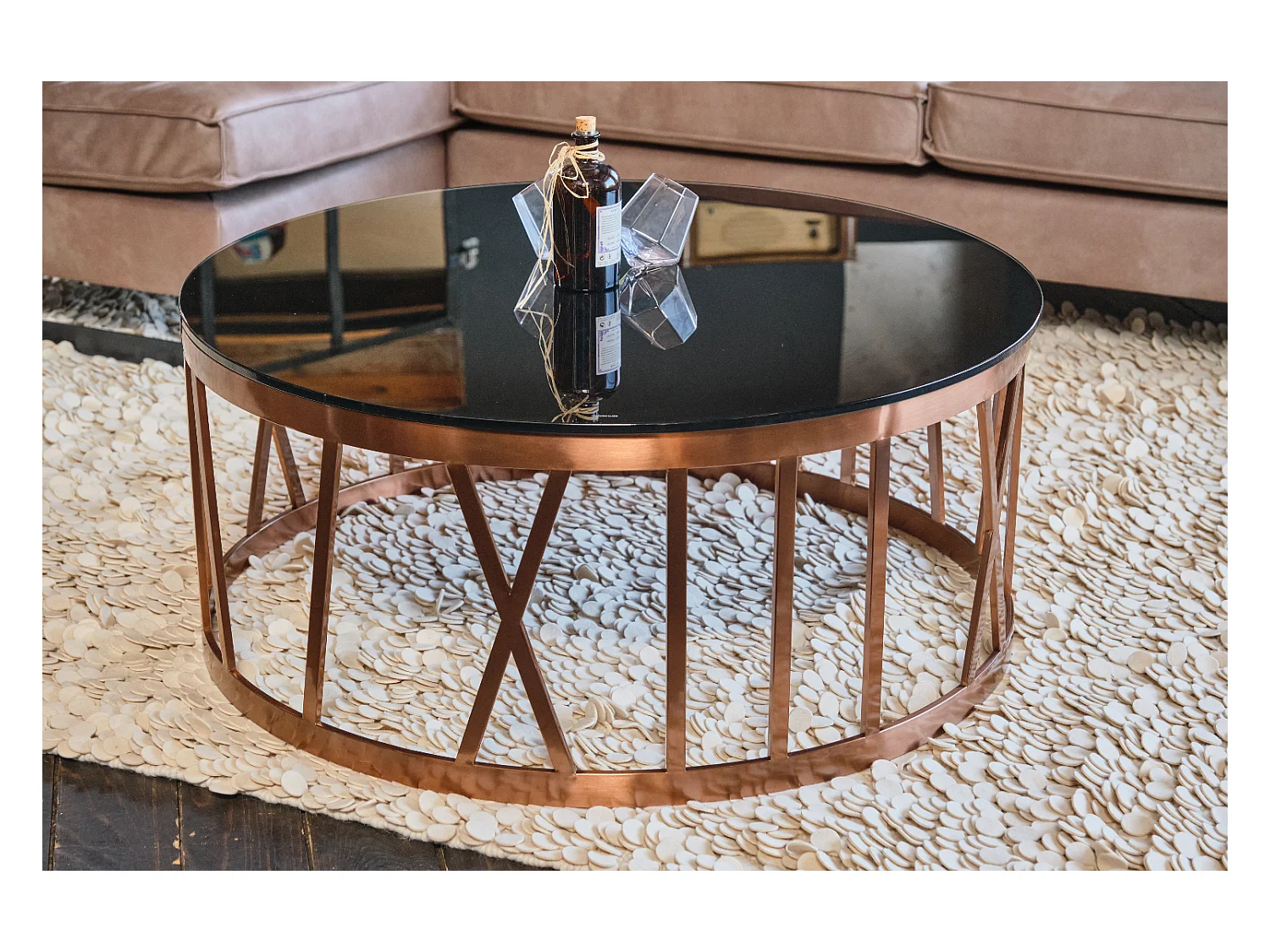 Table - Rose Verre - 100 x 100 cm - MELLA