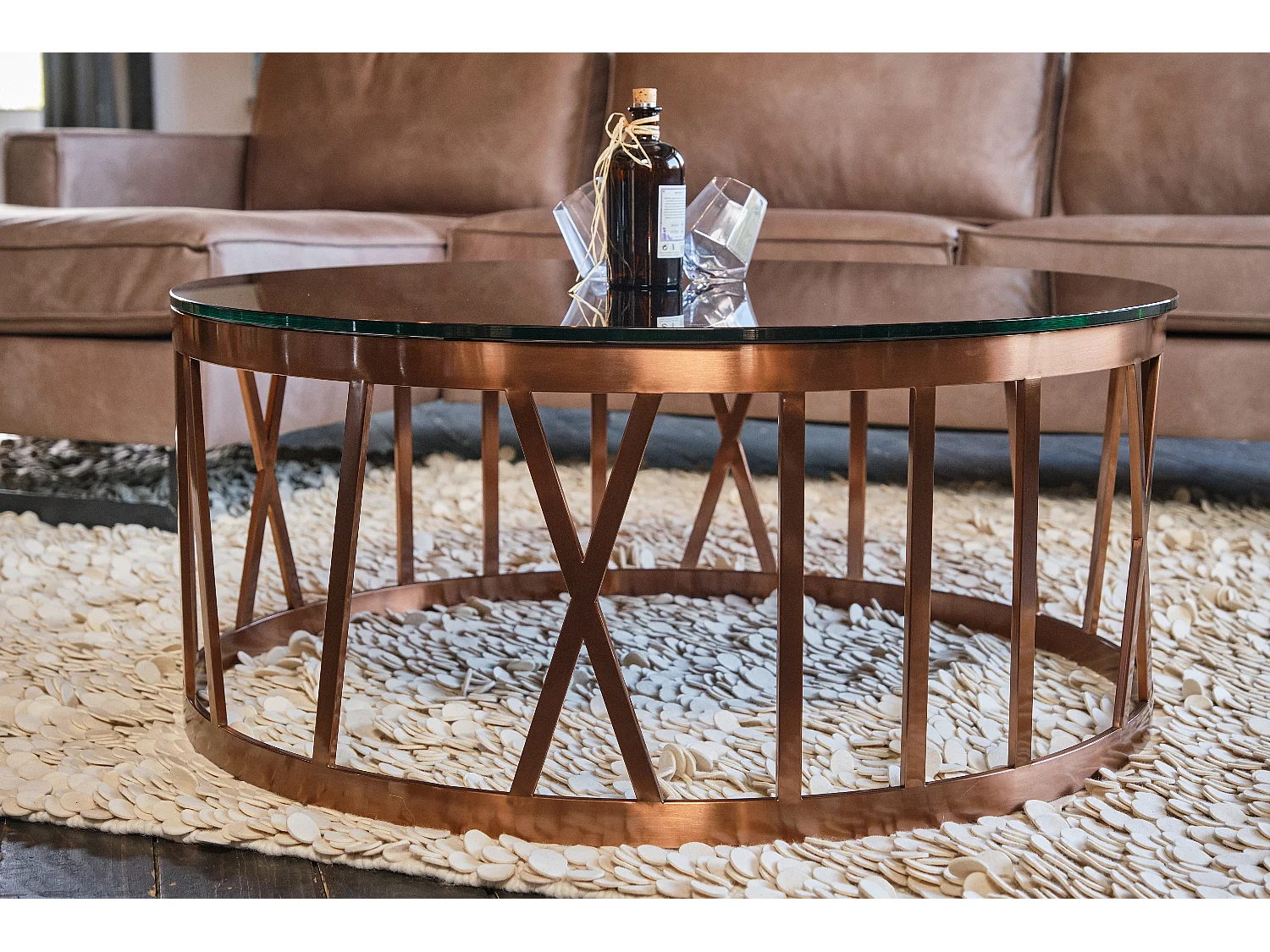 Table - Rose Verre - 100 x 100 cm - MELLA