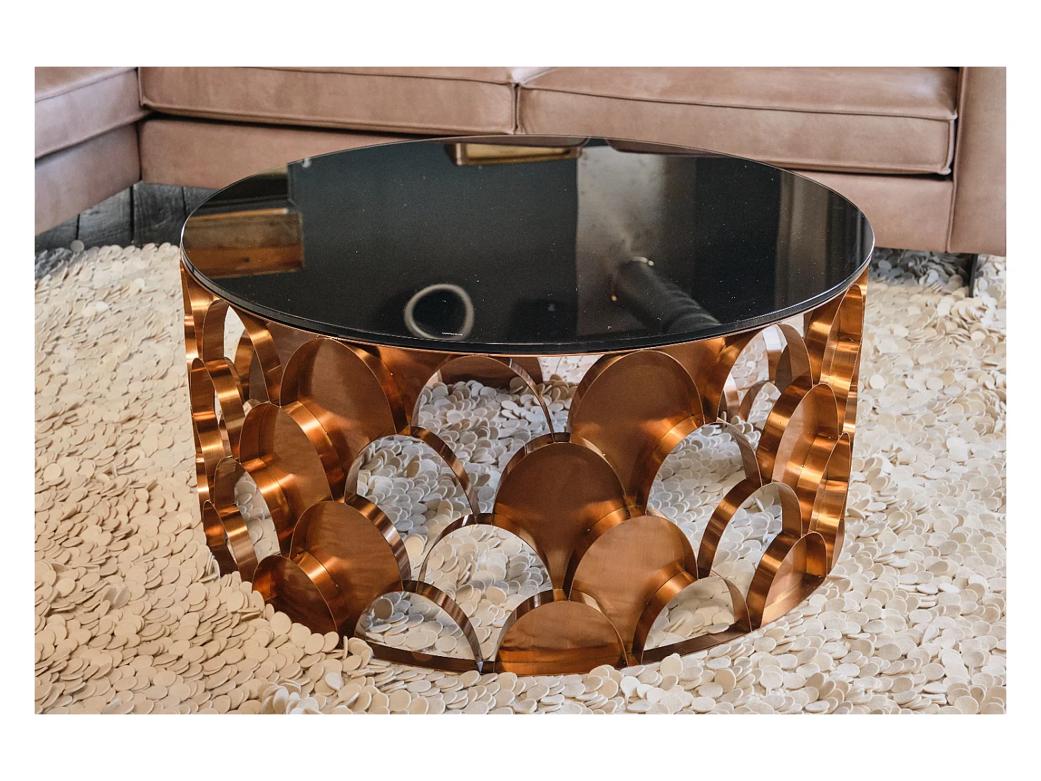 Table - Rose Verre - 100 x 100 cm - MEDINA