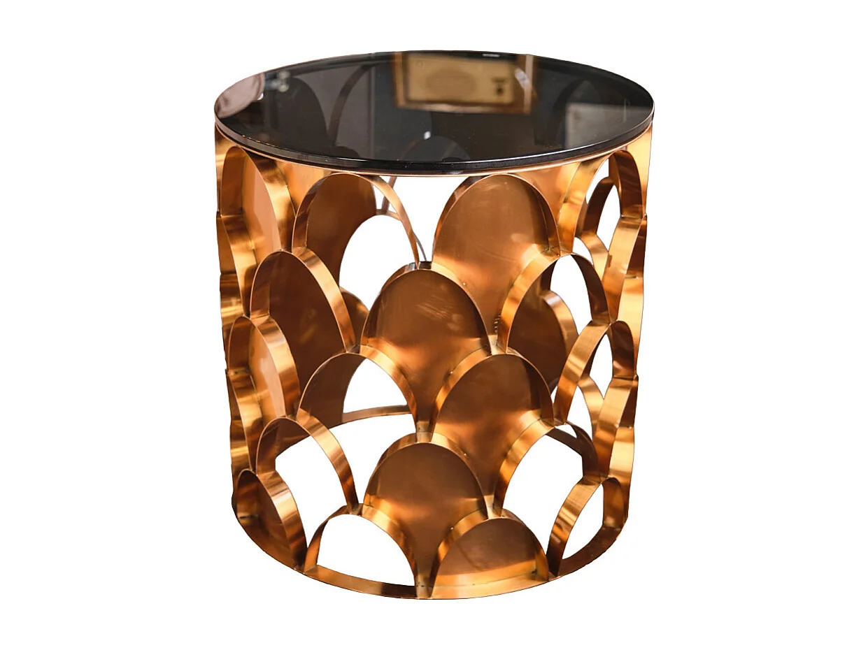 Beistelltisch - Rosé Glas - 60 x 60 cm - MEDINA