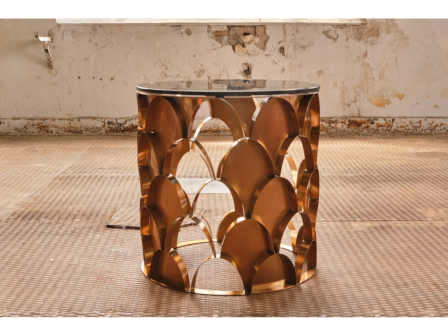 Beistelltisch - Rosé Glas - 60 x 60 cm - MEDINA