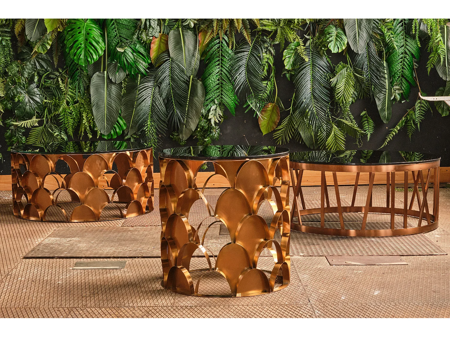 Beistelltisch - Rosé Glas - 60 x 60 cm - MEDINA