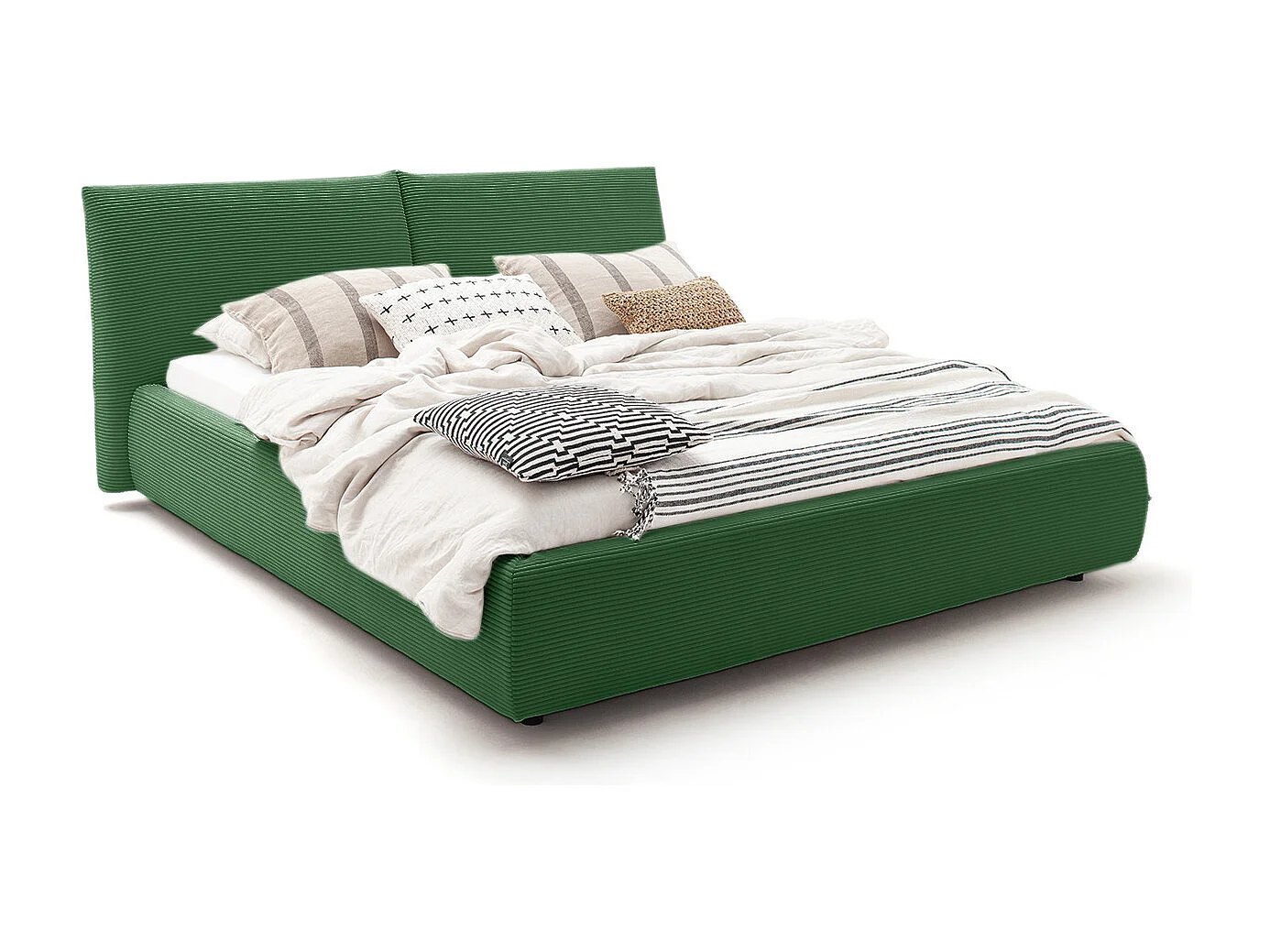 Cama - verde esmeralda pana - HENRY