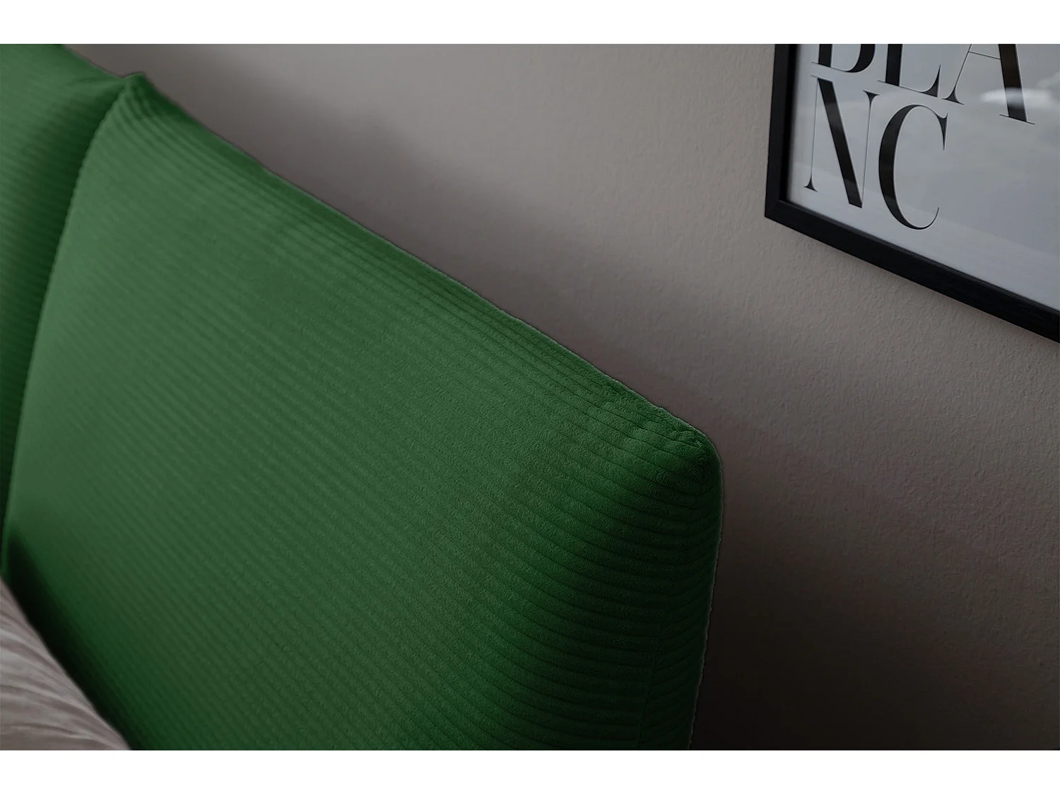 Cama - verde esmeralda pana - HENRY