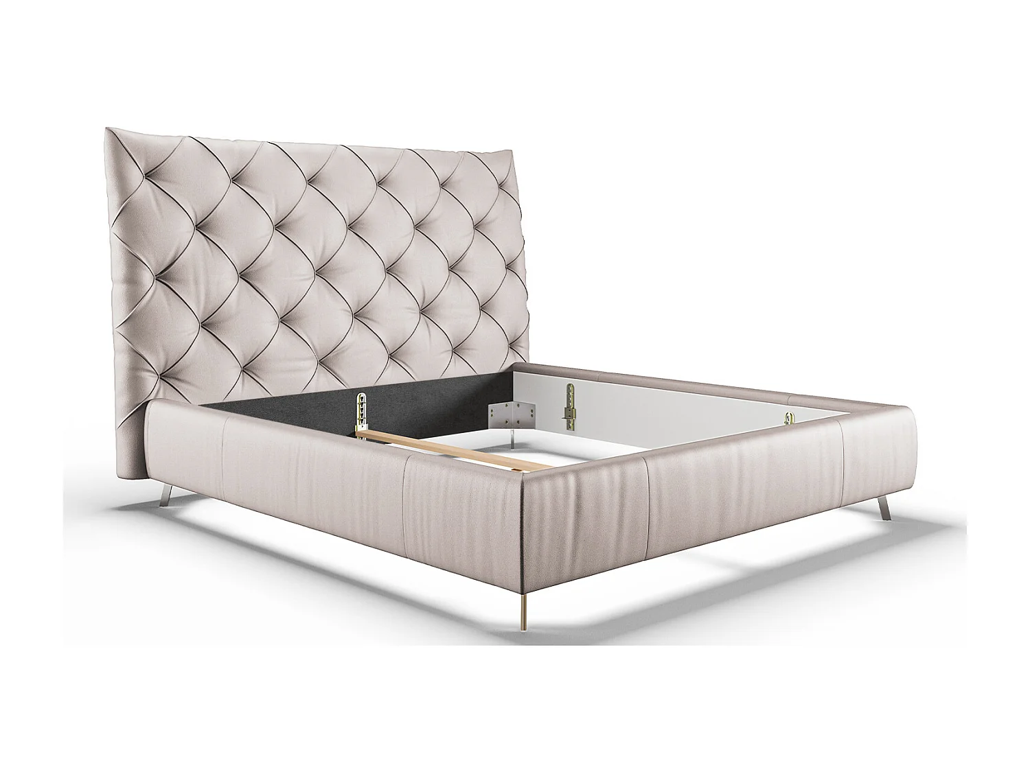 Cama - gris claro piel - ANNY