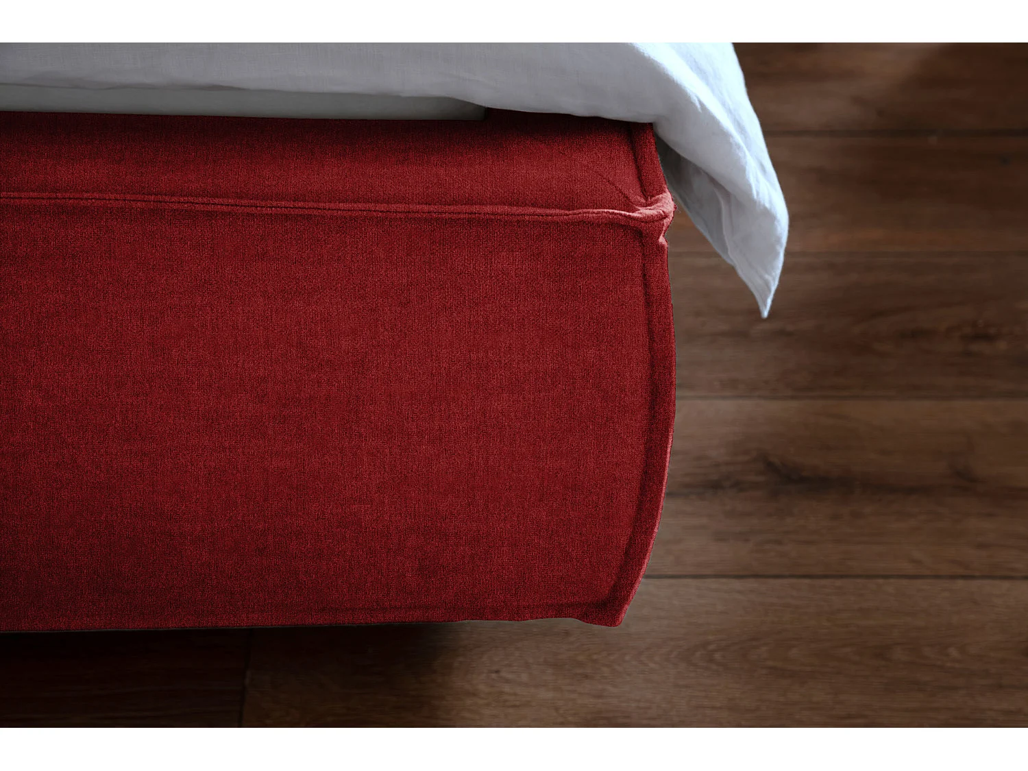 Lit - Rouge tissage plat - CARLO