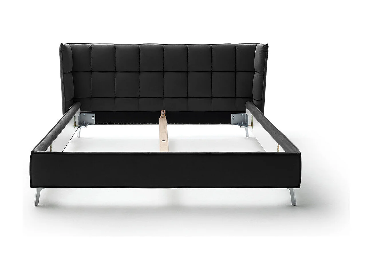 Polsterbett - Schwarz Webstoff - SOFIA